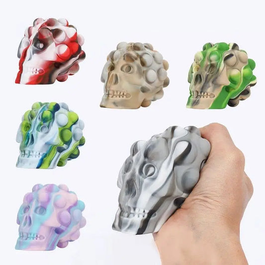 Halloween Skull Themed Ball Pop It Fidget Kids Toy- Assorted